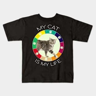 my cat is my life Kids T-Shirt